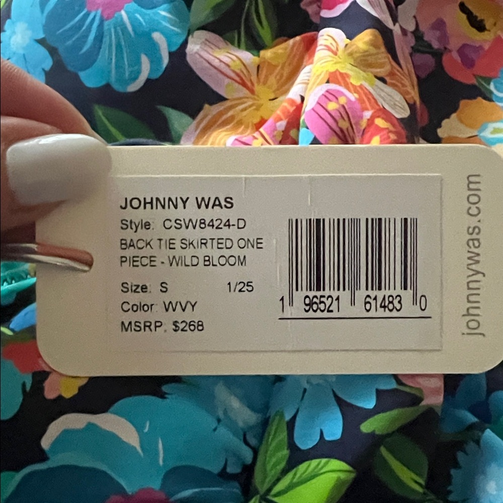 Johnny Was back tie one piece swimsuit - Picture 6 of 10